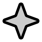 Star Four Duotone SVG Icon